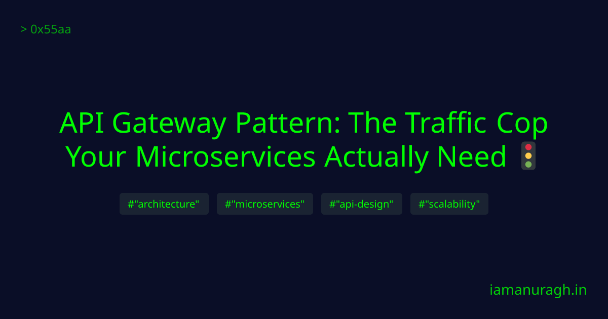 API Gateway Pattern: The Traffic Cop Your Microservices Actually Need 🚦 ...